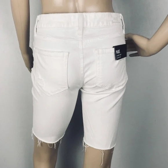 NEW PAIGE DISTRESSED BERMUDA SHORTS - Picture 7 of 8